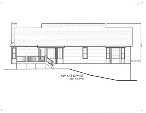 Rear Elevation image of Chamblee House Plan